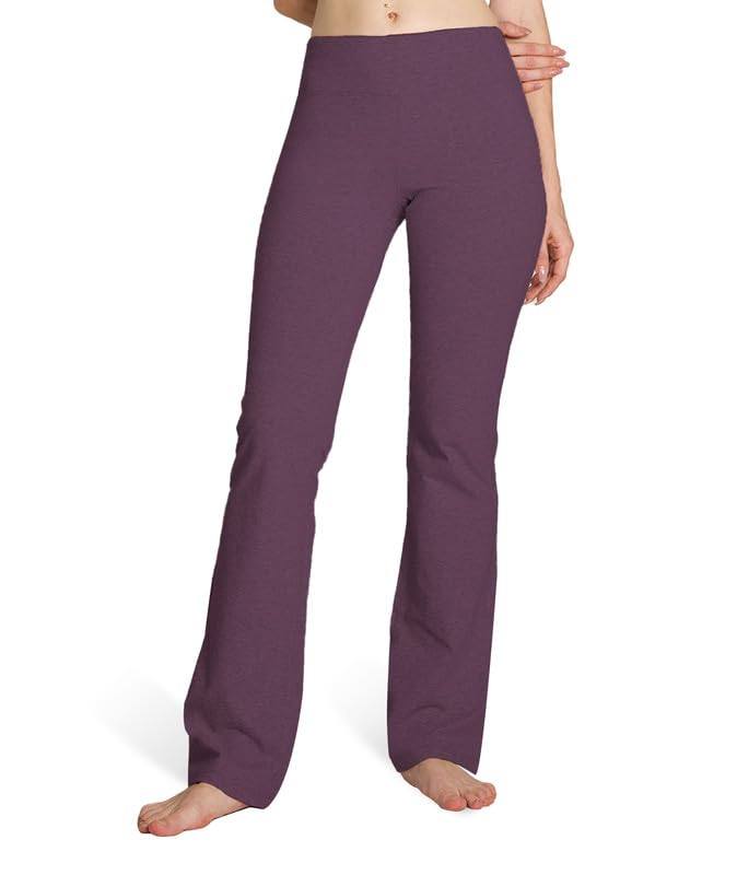 Houmous S-XXXL 29''31''33''35'' Inseam Women's Cotton Bootcut Pants Inner Pocket