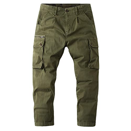 Men's Hiking Pants Casual Outdoor Quick-Dry Lightweight Fishing Mountain Jeans Relaxed-Fit Multi Pocket Solid Trousers