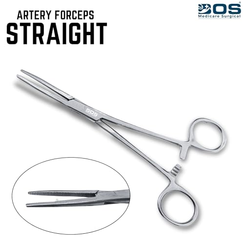 Image of Bos Medicare Artery Forceps 6 Inch | Stainless Steel Hemostatic Forcep | Straight Locking Surgical Instrument for Hospital & OT Use