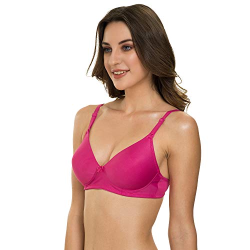 Image of Tweens - Heavily Padded Semi Push-Up Bra - Polyamide Fabric - 3 /4th Coverage, Wireless, Multiway Straps, Seamless - Everyday T-Shirt Bra