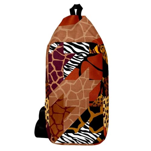 Sac à dos à bandoulière aux motifs de textures de peau d'animal