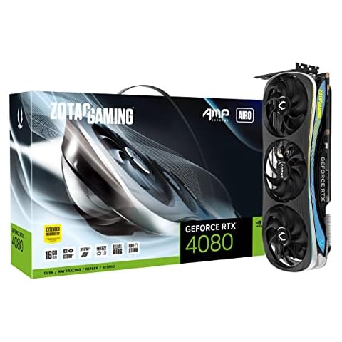 Zotac Gaming GeForce RTX 4080 16GB AMP Extreme AIRO GDDR6X 256-bit 22,4 Gbps PCIE 4.0 Grafikkarte Cover