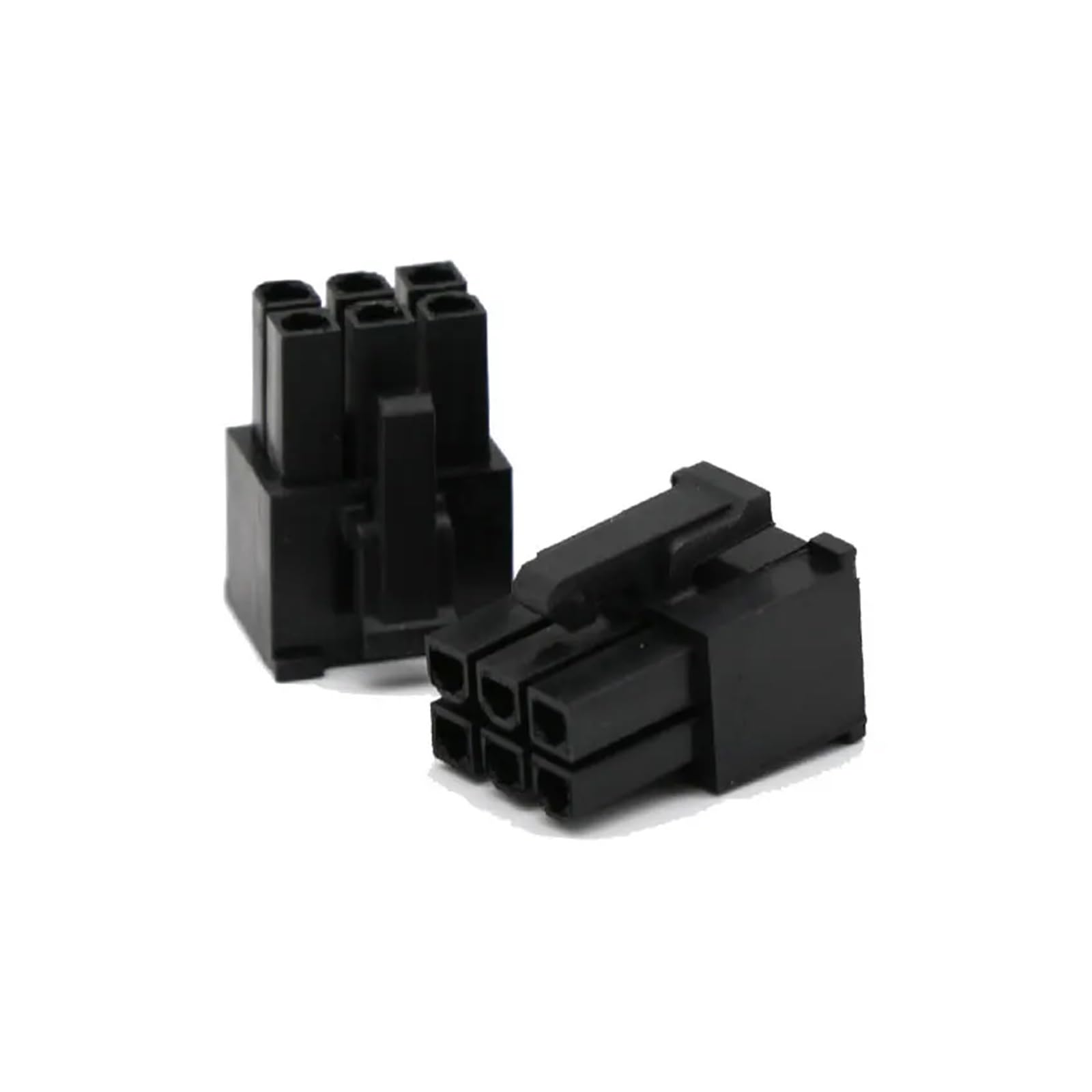 Alloggiamento del connettore maschio del cavo PCI-E/GPU/VGA da 4,2 mm 5557 6 pin nero bianco for cavo fai da te-10 pezzi(Housing with pins,1)