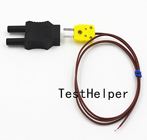 TestHelper TCAD310 Type K Thermocouple Adapter Dual plugs 4mm (0.16-Inch) Banana Use for Digital multimeter Meter - Thumbnail 7