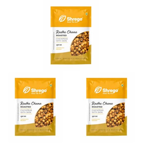 Image of SHREGO Radhe Roasted Chana, Bhuna Chana (Desi Chickpeas) 360G (Pack of 3)