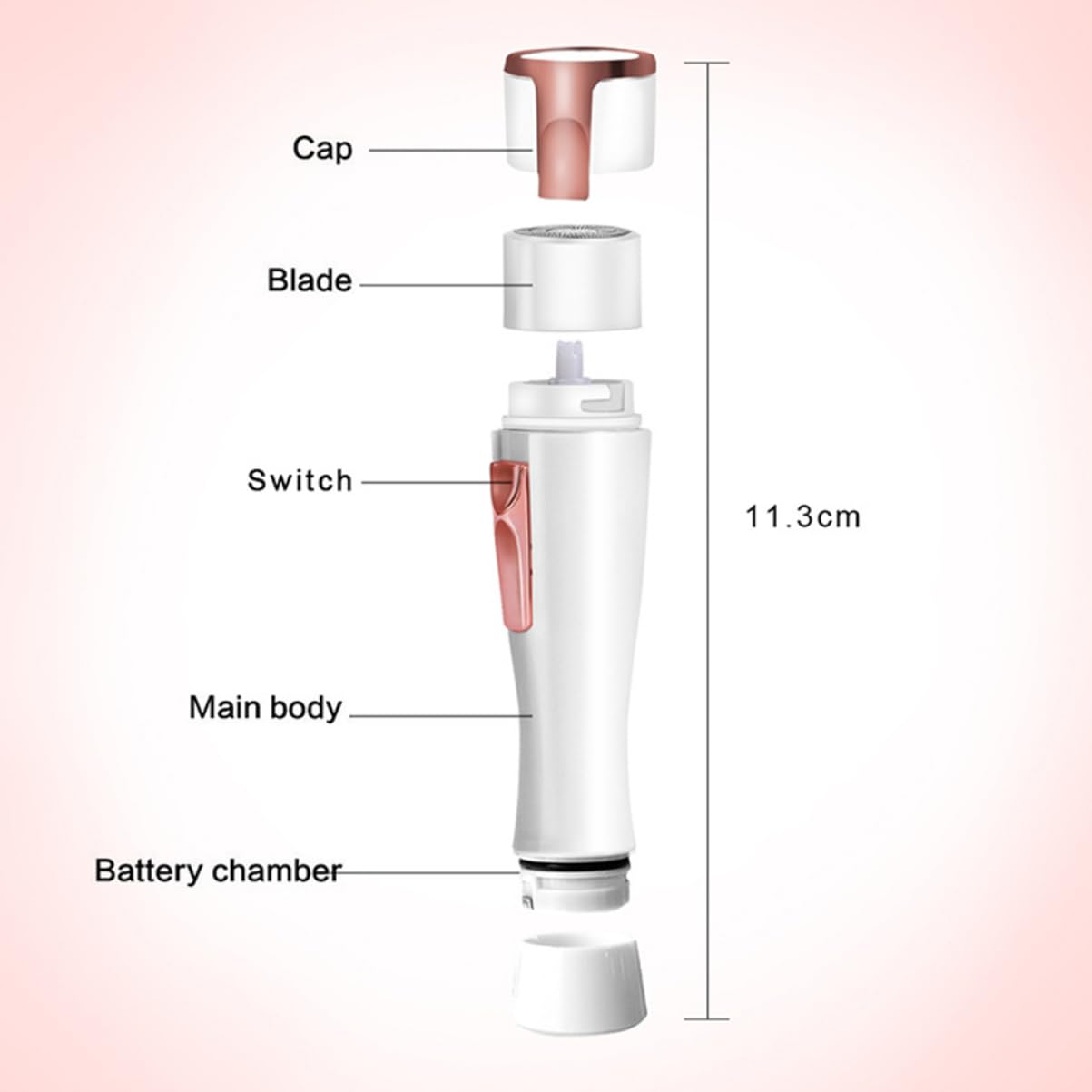 IWOWHERO Electric Shaver Painless Epilator Hair Remover for Face Bikini Trimmer Portable Hair Trimmer