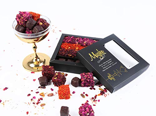 Luxe Turkish Delight Pistache Assortiment 25 st, 360g Chocolade, Rozenblaadjes, Saffraan, Zereshk, Granaatappel Smaak… - Image 7