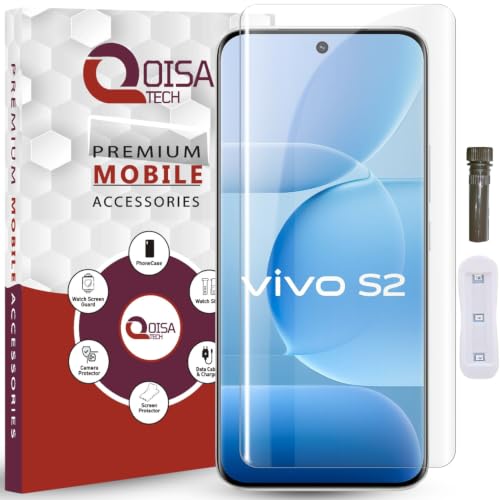 Image of Advanced HD+ UV Tempered Glass Screen Protector For Vivo S2 (6.83 Inch, Pack of 1) Full Adhesive UV Curved Screen Guard, Case Friendly with installation kit & Guide