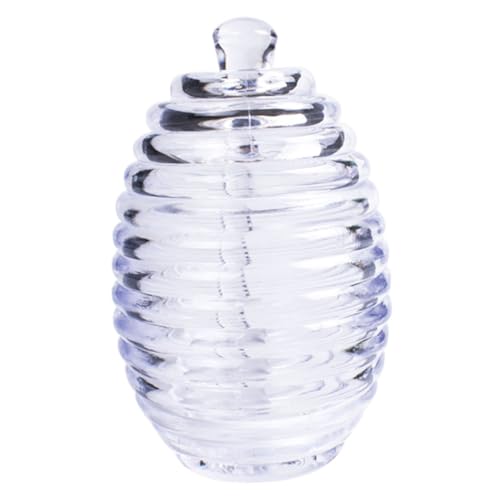 FUNOMOCYA 1 set Transparent Honey Storage Jar with Mixing Stick Stylish Honey Canister for Kitchen Decor Airtight Lid for Freshness