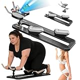 Spine Twist & Stretch Trainer for Lower Back Pain Relief & Core Training, Crawling Training Machine with 3 Height Levels & Digital Counter, Full Body Low-Impact Workout Equipment for Home Gym