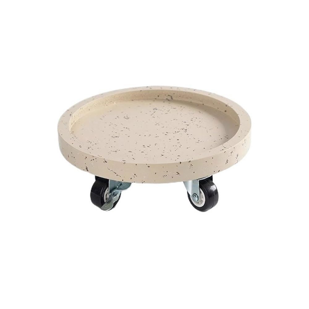 Kx9Lb8d plant saucer Round Plant Pallet with Wheel Drip Trays, Synthetic Resin Flower Pot Mover Saucer flower pot saucer(Beige,XXX-Large)