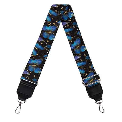 Image of Talayituse Butterfly Star Print Shoulder Strap Wide Purse Bag Strap Adjustable Replacement Belt Luggage Crossbody Shoulder Bag Strap for Women Girls