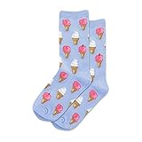 Hot Sox Kid's Ice Cream Crew Socks 1 Pair, Periwinkle, Kid's Medium/Large