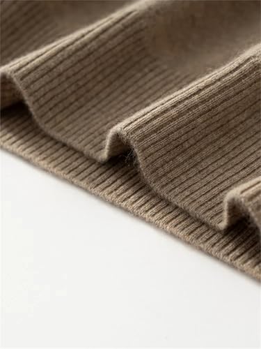 Men Winter Cashmere Sweater Long Sleeve Pullover Casual Knitwear Soft Warm Tops Dark Coffee4