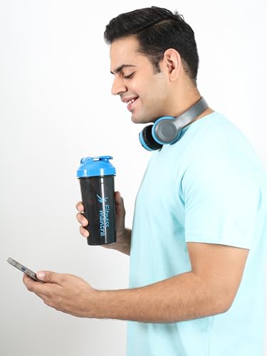 Image of Fitness Mantra 700ml Classic Shaker Bottle for Men & Women |Capacity 700 ml, Blue /Grey|