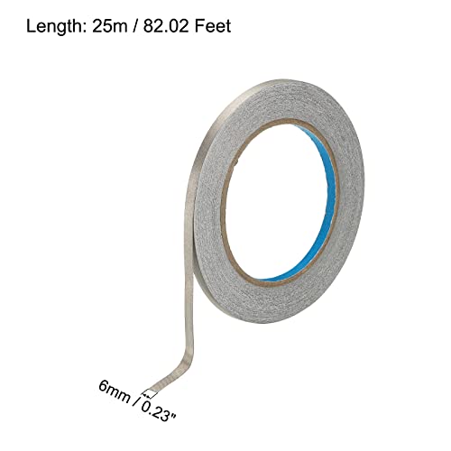 Image of MECCANIXITY Faraday Cloth Tape 0.24 inch W x 82 Feet Single Sided Conductive Cloth Fabric Adhesive Tape Roll for Laptop Cable EMI Shielding