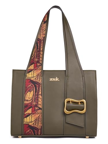 Image of ZOUK Kalki Office Bag for Women |Vegan Leather | Twin Gadget Compartments | Fits 13-Inch Laptop + iPad | Concealed Zipper Pocket