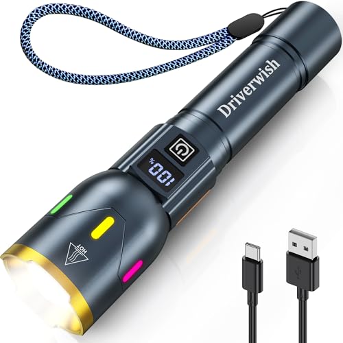 Rechargeable Flashlights 990000 High Lumens, Super Bright LED Flashlight USB C, High Power Flashlight with 3Modes, Waterproof Flash Light, Versatile Tactical Flashlight for Emergencies,Camping,Hiking