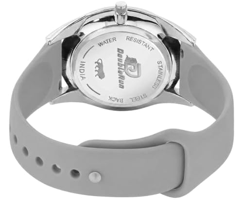 Image of DOUBLERUN Analog Watch, Silicone Strap, Roman Numerals, 24-Hour Display