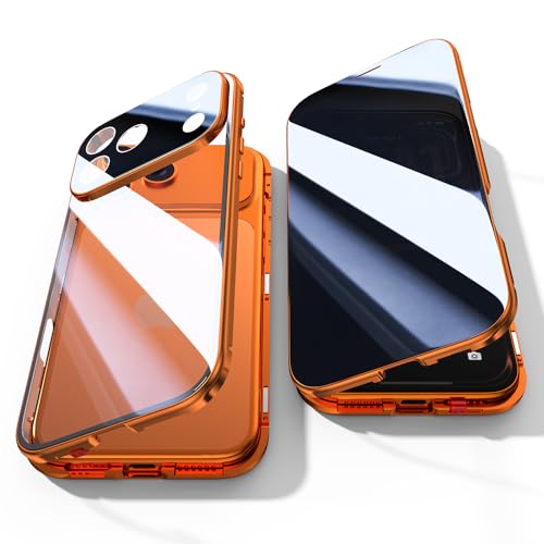 Coque anti-espion iPhone 17 Pro Max orange magnétique