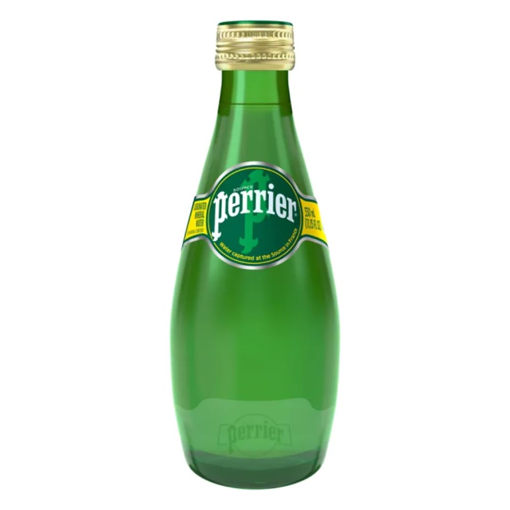 Perrier - Botellas de cristal para agua (24 x 330 ml)
