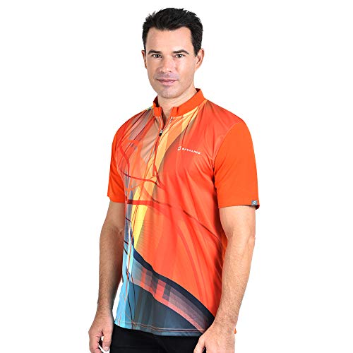SAVALINO Camisa de boliche - Camisetas masculinas de boliche por sublimação de secagem rápida, camis