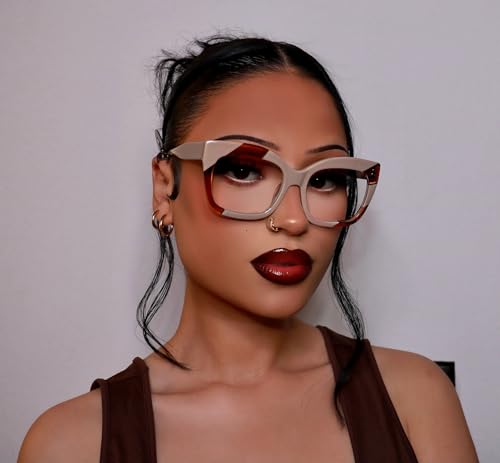 Image of VOOGLAM Stylish Rectangle Blue Light Blocking Glasses for Women Anti Eyestrain UV Eyewear Terrie