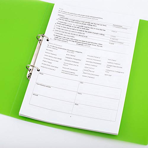 D.RECT 2200 Plastik-Ringordner Ringbuch aus PP, Plastik-Cover, Polypropylene, A4 35mm Rückenbreite 2 Ringe, transparent Grün
