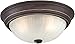 Quoizel ML183PNUL Melon Flush Mount Ceiling Lighting, 2-Light, 150 Watts, Palladian Bronze (5" H x 13" W)