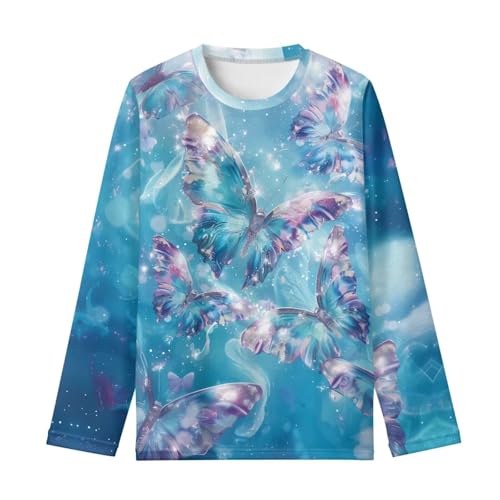 Image of Girls Basic Tee Shirts Outdoor Long Sleeve Shirt Winter Clothes Size 3-16 Top Fall Clothes Gift for Holiday