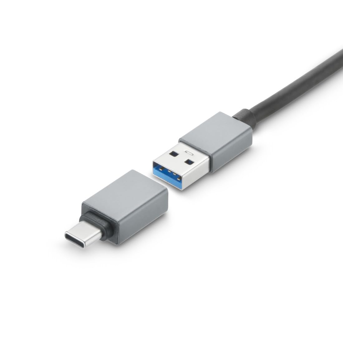 Hama Hub USB 7 porte (porta USB-A e USB-C con alimentatore, 7 x USB-A per mouse, tastiera, disco rigido esterno, chiavetta USB, ecc., alloggiamento in alluminio, adattatore USB per ufficio, casa