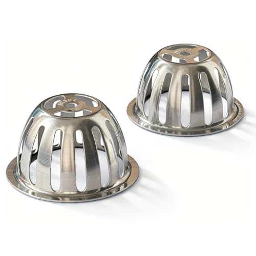 Image of Stainless Steel Roof Dome Drain Cover Strainer Atrium Grate 2pcs /pk (Dia:3.25 inch)