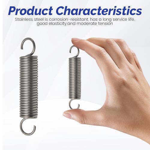 Zugfedern mit Haken, 5 Stück Spannfeder Zugfeder 70mm Freie Länge Außendurchmesser 10mm Drahtdurchmesser 1.2mm Spannungsfeder Spiralfeder (1,2x10x70mm)