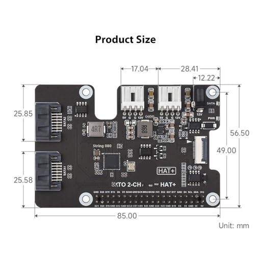 Carte d'extension SATA pour 5 interfaces PCIe et double adaptateur - 3