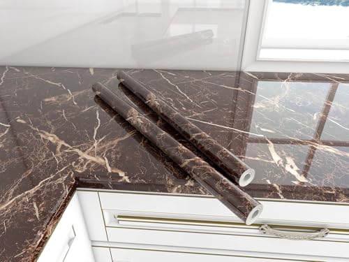 Image of Barebeauty 60 x 200 cm Kitchen Wallpaper, Self Adhesive Oil Proof Waterproof Wall Sticker for Kitchen, Anti-Mold Heat Resistant Backsplash Wall Covering (Pack of 5, 64.6 Sq. Ft. Approx)