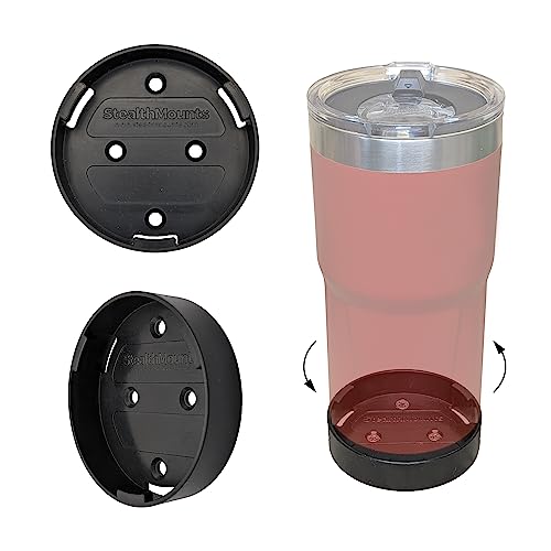 StealthMounts Mount for Packout Tumbler | Compatible with 20oz & 30oz Milwaukee Tumblers | 2 Black Cup Holder Included | Made in The UK