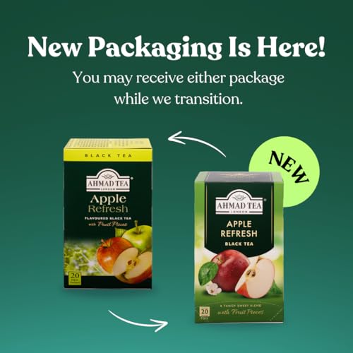 Ahmad Tea Apple Refresh Black Tea, 20-Count Tea Bags (Pack of 6) - Thumbnail 2