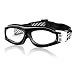 Kids Sports Glasses Anti-UV Shock-Proof Protective Glasses Safety Goggles w/ Adjustable Strap for Basketball Football Hockey Rugby Baseball Soccer Volleyball And More Prescription (Black1)