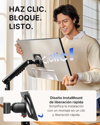 Miniatura 5 de HUANUO Soporte Monitor Escritorio para Pantallas 13-32", hasta 2-9 kg