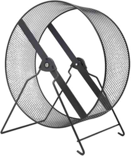 Xiraivke ハムスター・チンチラ・ハリネズミ・リス・グラウンドホッグ用 32cm 金属製ランニングホイール 回し車