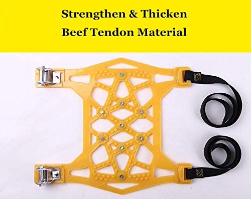 Snow Chains Snow Tire Chains Adjustable Anti Slip Tire Chain for SUV/Truck/Cars Snow Tire Cable Car Chains 165-275mm/6.4-10.9'' (Yellow) - Thumbnail 4