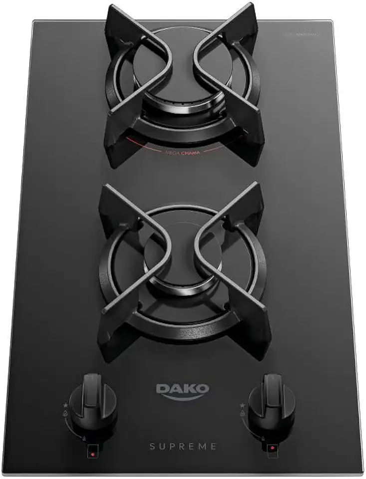 Cooktop 2 Bocas com Mesa de Vidro Dako Supreme Bivolt