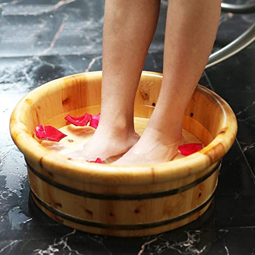 Tina de pies de madera para pedicure y spa miniatura 1