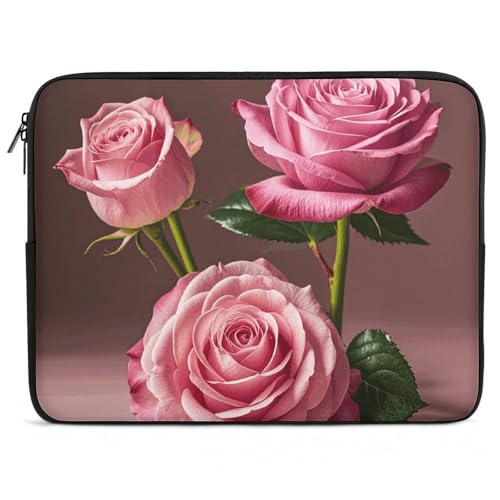 Housse ordinateur portable Rose ultra fine et légère néoprène souple de 10 à 17"