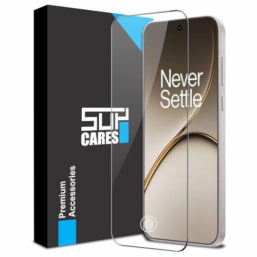 Image of SupCares Tempered Glass for OnePlus 15T (6.32 Inch) With Installation Kit | 9H Edge to Edge Screen Protector | Black
