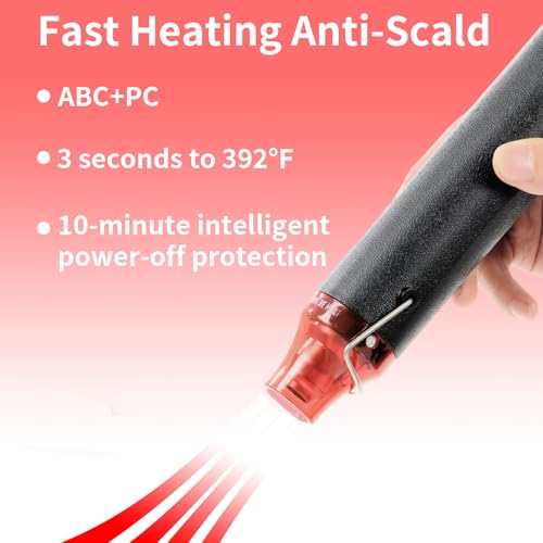 Ferropeak Heat Gun 300W, Handed Hot Air Gun for Crafting and DIY (Black) - image 4