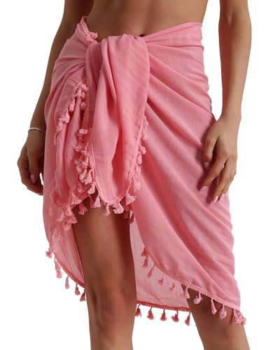 Image of Eicolorte Sarong Cover Up Womens Beach Cover Up Bikini Bathing Suit Swimsuit Swimwear Coverup Sarong Pareo Wraps for Women