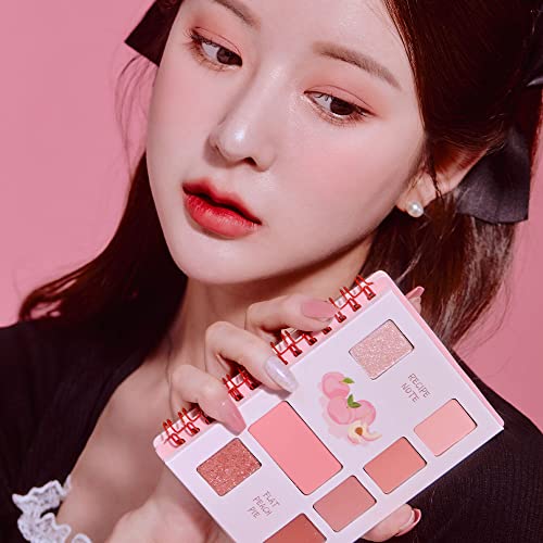 Coringco Shimmer Idoll Eyeshadow Palette Receipe Note 7Color Eye Makeup Cute Glitter Sparkle Korean Eye Makeup Korean Cosmetics (01 Pitch Flat Pie) #TOP7