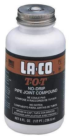 Pipe Thread Sealant, 8 oz., Bottle, Gray