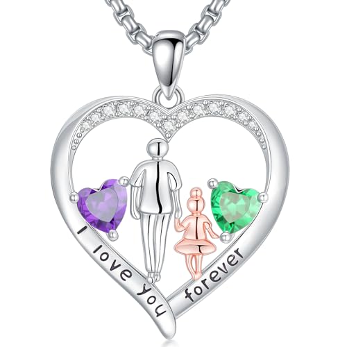 Zoeniya To My Daughter From Dad/Father,Daughter �a���΃y���_���g�l�b�N���X I Love You Forever Love Heart Jewelry �N���X�}�X �o�����^�C�� ��̓� �a�����M�t�g ���� ��